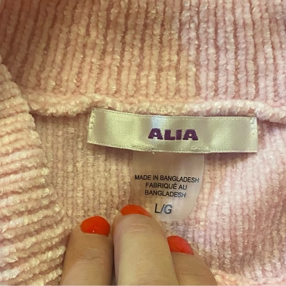 Grandmacore Ballet Blush Pink LARGE Cable Knit Sweater - Picture 4 of 7